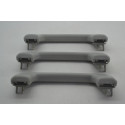 Kit Com 3 Puxador Alça Teto Pqp Mitsubishi Lancer 2011 Orig Cinza-escuro
