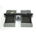 Moldura Pisca Alerta Porta Copo Painel Vw Passat 2007 Origin Prata
