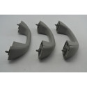 Kit 3 Puxador Alça Pqp Teto Renault Sandero 2008 Original Cinza