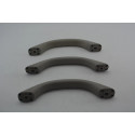 Kit 3 Apoio Alça Pqp Teto Nissan Frontier 2003 A 2007 Origin Cinza