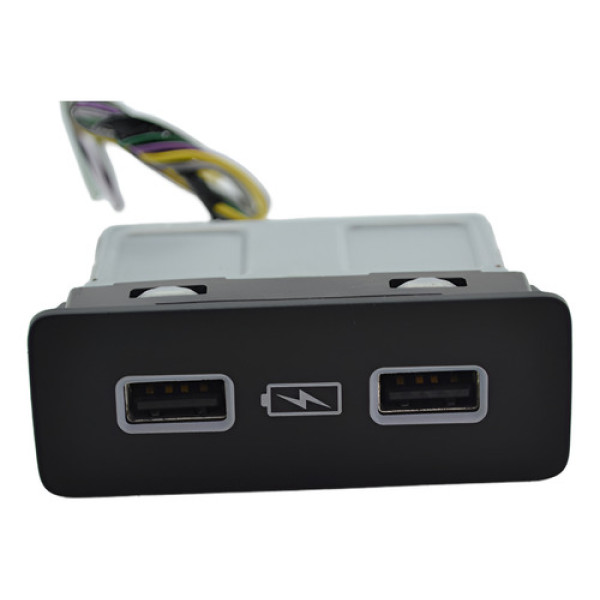 Entrada Conector Duplo Usb Console Honda Hr-v 2024 Original Preto