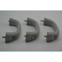 Kit Com 3 Puxador Alça Teto Pqp Suzuki Jimny 2022 Original Cinza-escuro