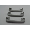 Kit 3 Puxador Alça Teto Pqp Mitsubishi Asx 2012 Original Cinza