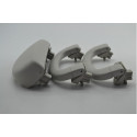 Kit 2 Pqp + Porta Oculos Fiat Punto Linea 2015 Original Cinza