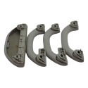 Kit 3 Alça Teto Pqp C/porta Oculos Vw Polo 2011 Original Cinza