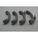 Kit 4 Puxador Alça Teto Pqp Pt Cruiser 2003 Original Cinza