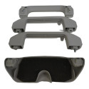 Kit 3 Puxador Teto Pqp C/porta Oculos Palio 2013 Original Cinza Cinza