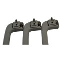 Kit 3 Puxador Alça Pqp Teto Mitsubishi L200 2017 Original Cinza