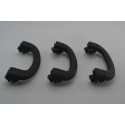3 Kit Alça Teto Pqp Fiat Pulse Abarth 2022-2025 Original Preto