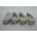 Kit 3 Alça Teto Pqp C/porta Oculos Vw Polo 2009 Original Cinza