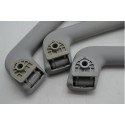 Kit 3 Puxador Alça Teto Pqp Chery Tiggo 7 2022 Original Cinza