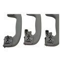 Kit 3 Puxador Alça Teto Pqp Chevrolet Agile 2012 Original Cinza