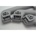 Kit Com 3 Puxador Alça Teto Pqp Chery Tiggo 8 2021 Original Cinza-escuro