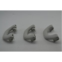 Kit Com 3 Puxador Alça Teto Pqp Vw Polo 2002 Original Cinza