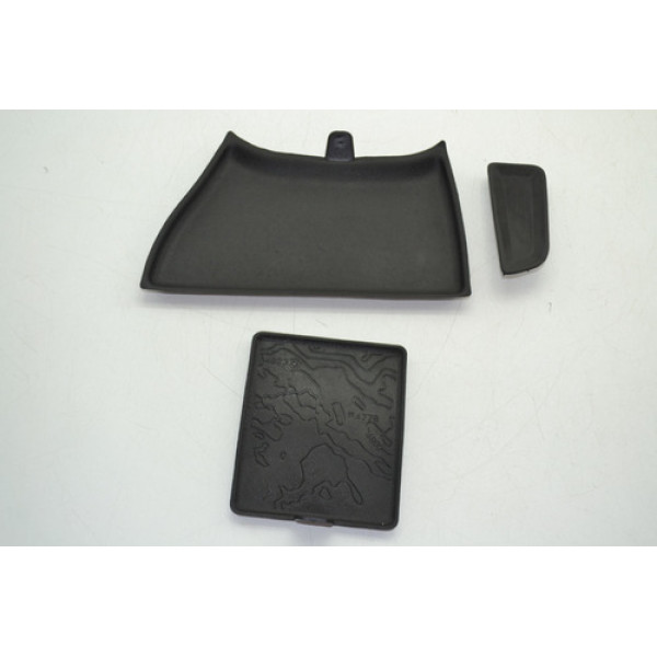 Kit 3 Borracha Tapete Acabamento Jeep Renegade 2019 Original Preto