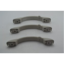 Kit 3 Puxador Alça Teto Pqp Citroen C3 2015 Original Cinza