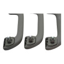 Kit Com 3 Puxador Alça Teto Pqp Honda City 2013 Original Cinza
