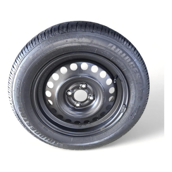 Roda Pneu Aro 15 4x100 Nissan 185 65 R15 Prateado