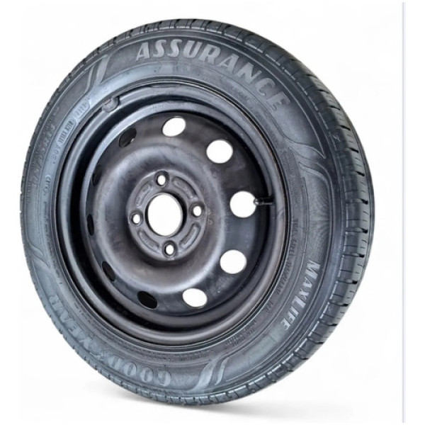 Roda Aro 14 Ford Ka Fiesta Pneu 175/65/14 Prateado