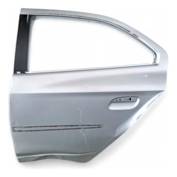 Porta Traseira Esquerda Onix Prisma 2013 A 2020 Detalhe  Traseira Esquerdo Prateado
