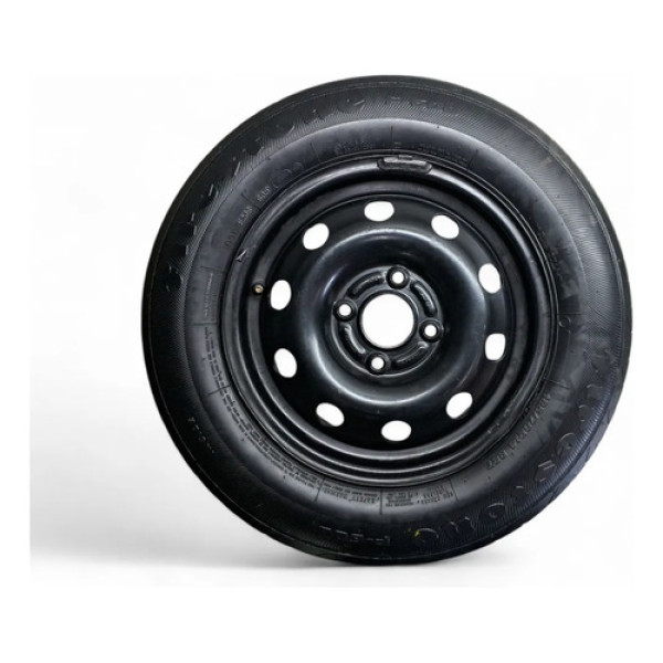Roda Ferro Fiesta Ka Aro 14 C/pneu Firestone 185/70 Meia Vid Prateado