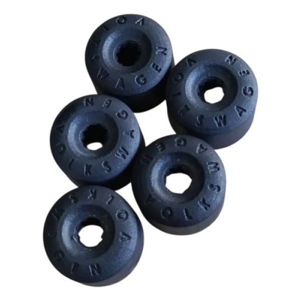 Kit 5 Capa Trava Parafuso Vw Golf Polo Bora Jetta Preto