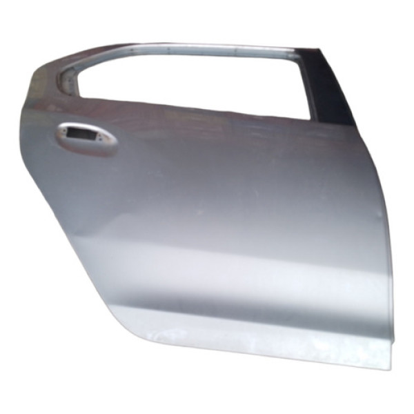 Porta Traseira Direita Renault Logan  2015 2016 Detalhe Traseira Direita Prata
