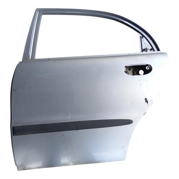 Porta Traseira Esquerda Daewoo Lanos 1997 2001 Traseira Esquerdo Prateado