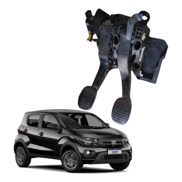 Pedal Pedaleira Freio Fiat Mobi Fiorino 2014 2023 Preto