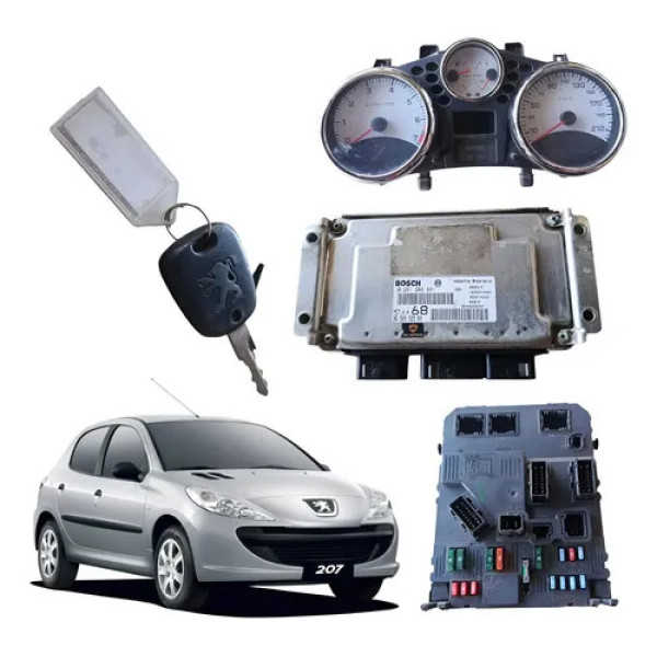 Kit Modulo Code Injeção Peugeot 207 2011 2012 Ler Descrição