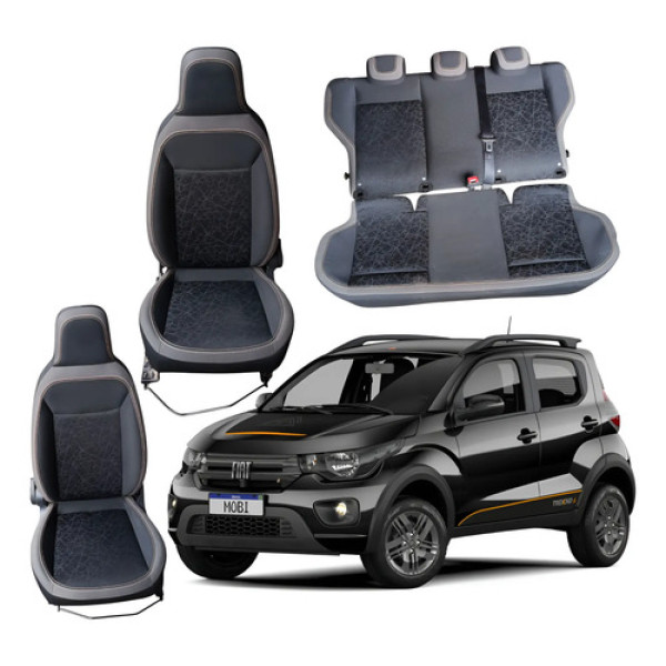 Jogo Banco Fiat Mobi Tekking 2019 2024 Escuro