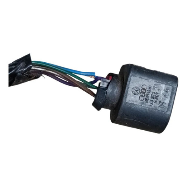 Plug Conector Luz Placa Vw Gol Audi 1999 2005 Preto