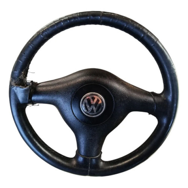 Volante Direção Vw Polo 2003 2014 C/detalhe Preto
