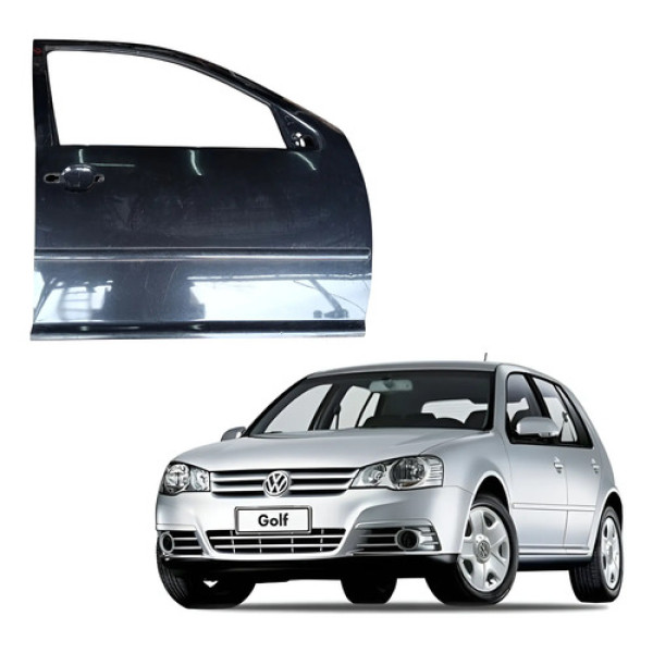 Porta Dianteira Direita Passageiro Vw Golf 1999 2013 Preto Dianteira Direita Preto