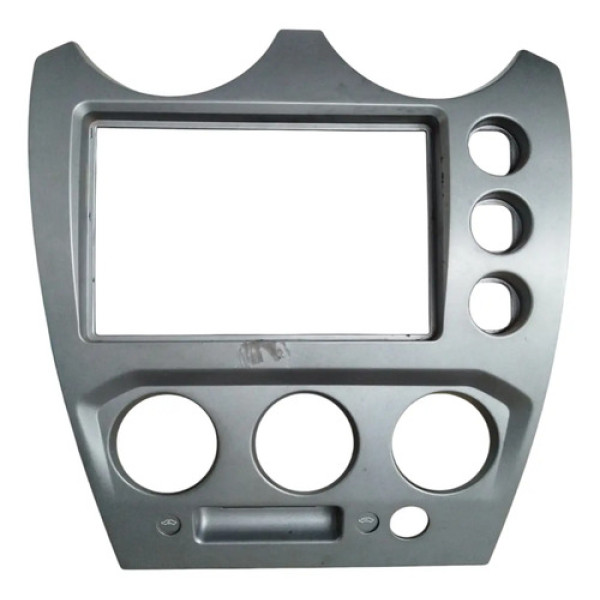 Moldura Painel Central Ford Fiesta 2008 2013 Cinza
