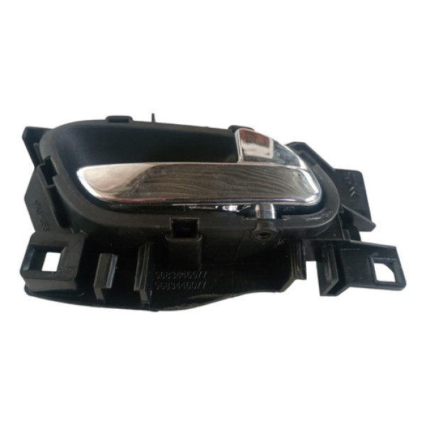 Maçaneta Interna Dianteiro Direito Citroen C3 2013 A 2015 Preto Dianteira