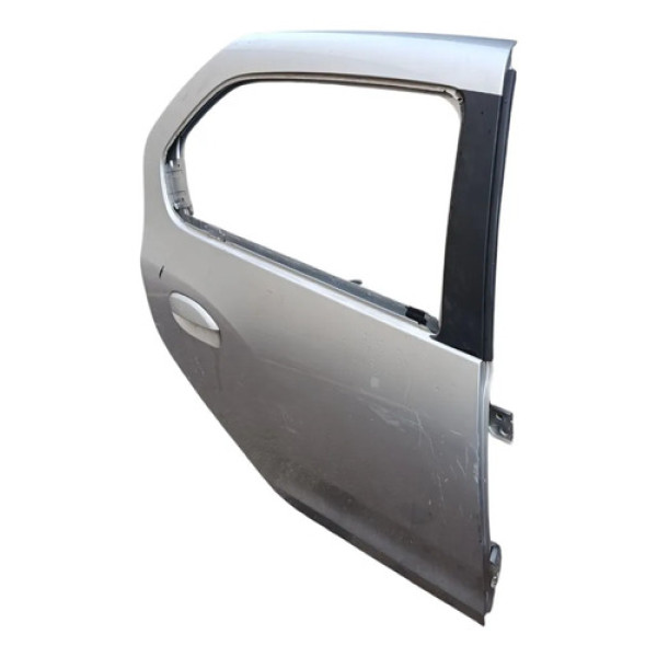 Porta Traseira Direita Prata Renault Logan 2018 2019 Traseira Direito Prata