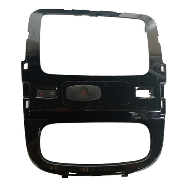 Moldura Central Painel Sandero Preto 10/15 Com Detalhe