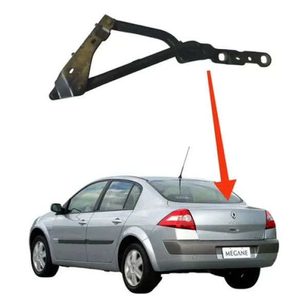 Dobradiça Esquerda Tampa Traseira Megane Sedan 2008 2012