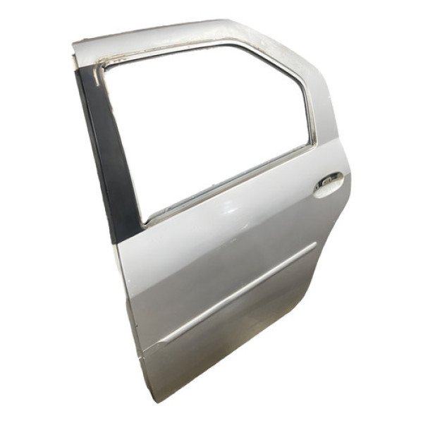 Porta Traseira Esquerda Renault Logan 2007 A 2013 Traseira Esquerdo Prateado