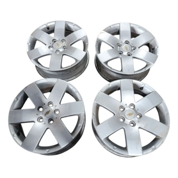 Jogo Rodas Chevrolet Captiva Aro 17 5x114 5 Furos Prateado