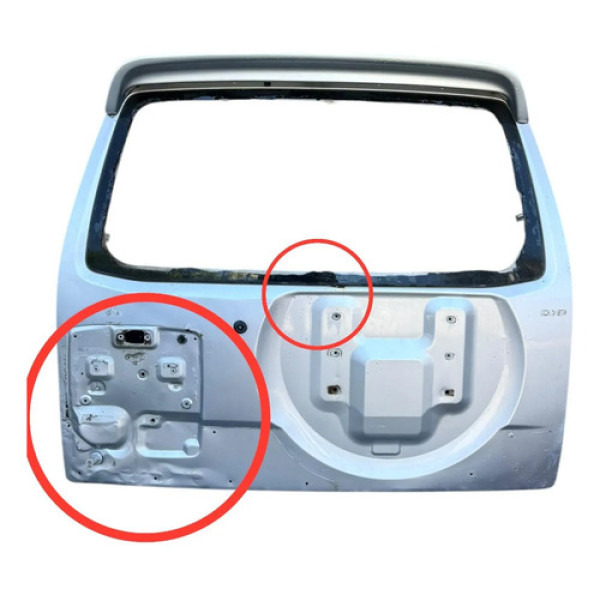 Aerofolio Comtampa Traseira Pajero Full 2001 A 2007 Detalhes Prateado