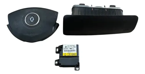 Kit Airbag Bolsas Volante Carona Renault Logan 2011 2012 Preto