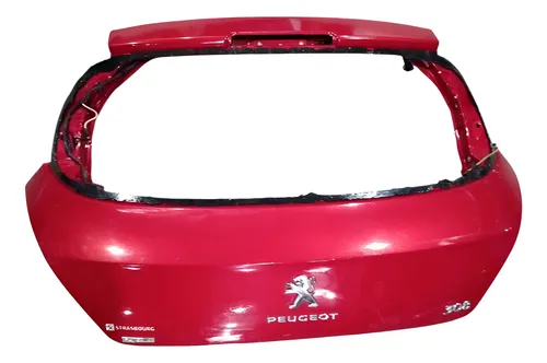 Tampa Traseira Porta Malas Peugeot 308 2012 A 2017 Vermelho