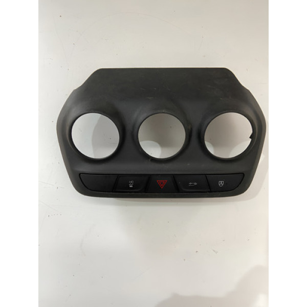 Botão Alerta Moldura Onix Plus 2020 2021 Preto