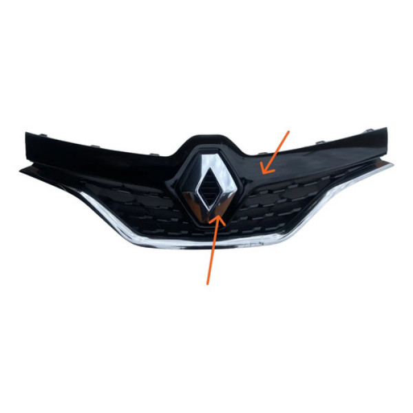 Grade Dianteira Renault Captur Original 2018 2019 Avaria Prateado Cromado