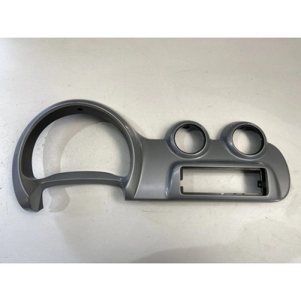  Moldura Central Painel Fiat Uno Vivace 2012 1.4 Prateado