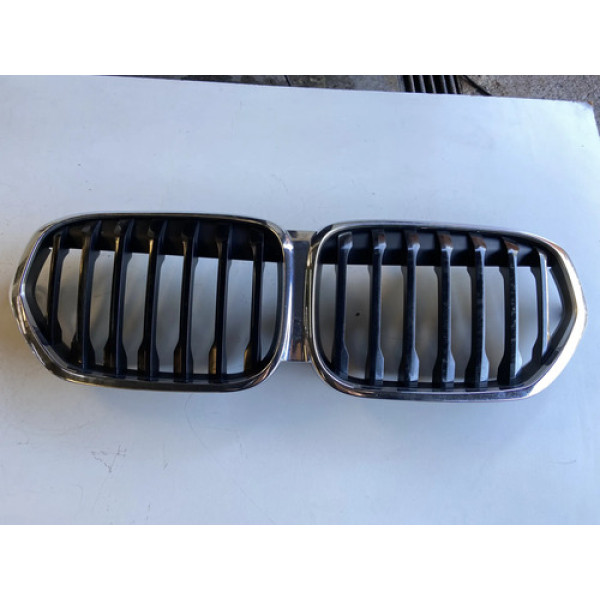 Grade Do Parachoque Bmw X1 2019 2020 Preto Cromado