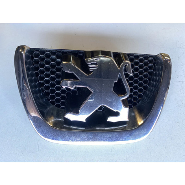 Emblema Grade Dianteira Peugeot 207 2008 2009 Prateado